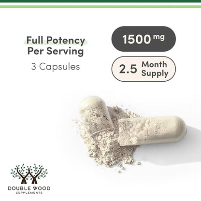 Magnesium Taurate Supplement for Cardiovascular Health to Boost Magnesium Levels (1,500mg per Serving, 210 Vegan Capsules) Non-GMO, Gluten Free Double Wood Supplements