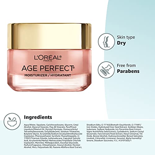 L'Oreal Paris Age Perfect Rosy Tone Anti-Sagging Face Moisturizer, Renew & Revive Healthy Tone, 1.7 oz (Packaging May Vary) L'Oreal Paris