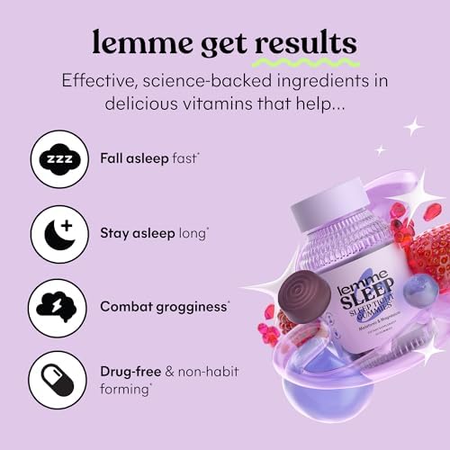 Lemme Sleep & Glow Bundle - Sleep Gummies, a Drug-Free Nighttime Aid & Glow Biotin & Collagen Hair Gummies for Strong, Thick Hair & Reduced Shedding - Gluten/Gelatin Free, Non-GMO - 60 Ct. Each