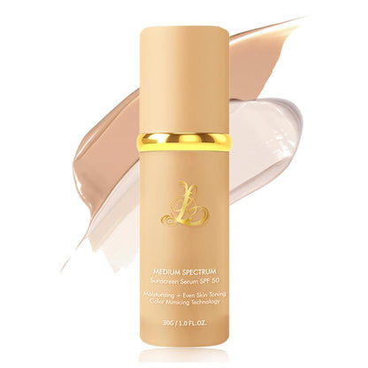 Foundation 4 in 1 - Color Changing Foundation, Medium Spectrum with SPF 50, Hypoallergenic Hydrating Liquid Concealer, Long-lasting & Waterproof Natural Finish - 1.0 fl oz VBEYD