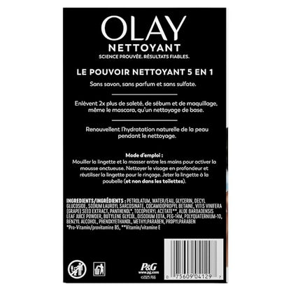 Olay Makeup Remover Wipes, Daily Facials Hydrating Face Cleanser for Normal to Dry Skin Olay