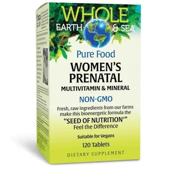 Natural Factors Whole Earth & Sea, Women's Prenatal Multivitamin and Mineral, Whole Food Supplement, Vegan, 120 Tablets Natural Factors buy australia supplements