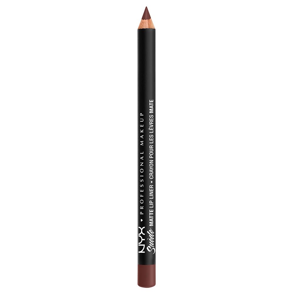 NYX PROFESSIONAL MAKEUP Suede Matte Lip Liner, Velvety-Smooth, Long-Lasting Formula For A Defined Lip Makeup Look - Cold Brew (Brown) NYX PROFESSIONAL MAKEUP