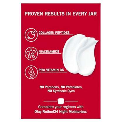 Olay Collagen Peptide Face Moisturizer, Firming Cream for Women, Fragrance-Free, Non-Greasy - Hydrating, Anti-Aging, Anti-Wrinkle Olay