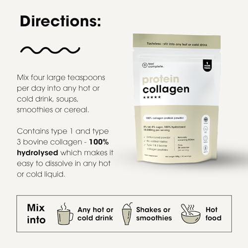 Feel Complete - High Protein Collagen - Premium Type 1 & 3 Hydrolysed Bovine Collagen - Halal - Skin, Hair & Nail Feel Complete buy australia supplements