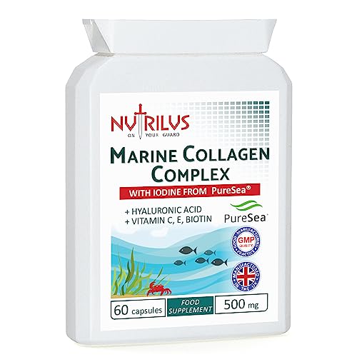 Marine Collagen Complex 60 Capsules 500mg with PureSea Seaweed Providing Iodine Nutrilus buy australia supplements