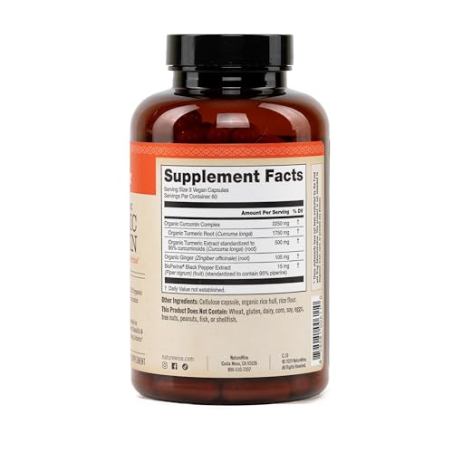NatureWise Curcumin Turmeric 2250mg - 95% Curcuminoids & BioPerine Black Pepper Extract for Advanced Absorption - Daily Joint and Immune Health Support NatureWise