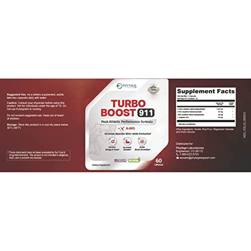 Phytage Labs Turbo Boost 911 Nitric Oxide Booster, Circulation, Energy Boost, Mental Focus Phytage Labs buy australia supplements