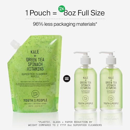 Youth To The People Superfood Facial Cleanser Full Size - Kale + Green Tea Daily Face Wash Youth To The People