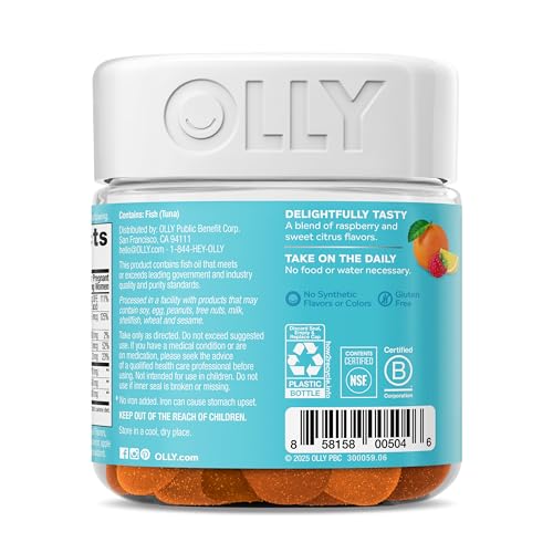 OLLY Prenatal Multivitamin Gummy, Supports Healthy Growth and Brain Development, Folic Acid, Vitamin D, Omega 3 DHA, Chewable Supplement OLLY