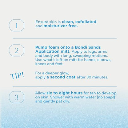 Bondi Sands Dark Self Tanning Foam | Lightweight, Self-Tanner Foam Enriched with Aloe Vera and Coconut Bondi Sands