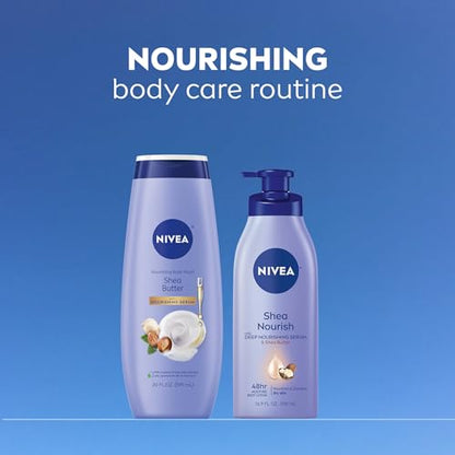 NIVEA Nourishing Shea Butter Body Wash with Nourishing Serum, Moisturizing Body Wash for Women NIVEA