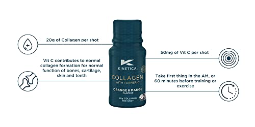 Kinetica Collagen with Turmeric (12-Pack) 20g Collagen & 50mg Vitamin C. Orange & Mango Flavour Kinetica buy australia supplements