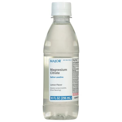 Major Magnesium Citrate Saline Laxative - Helps Relieve Occasional Constipation (Irregularity) - Lemon Flavor - 10 Fl. Oz. (1 Pack) MAJOR