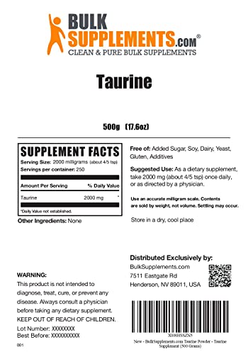 BULKSUPPLEMENTS.COM Taurine Powder - Taurine Supplement, Taurine 2000mg BULKSUPPLEMENTS.COM buy australia supplements
