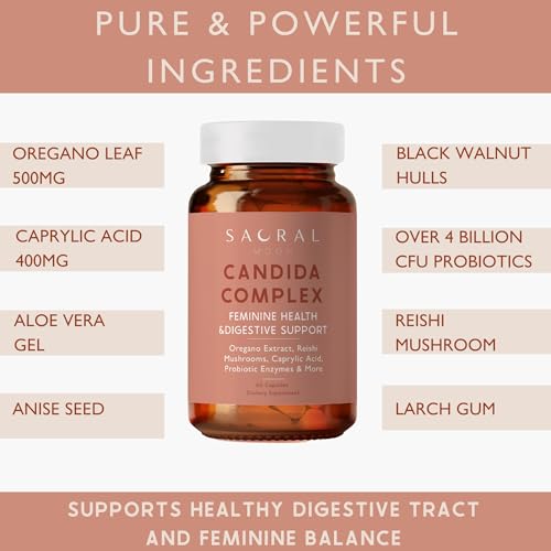 SACRALMOON Candida Cleanse - 8 Cleansing Ingredients for Digestive Support and Feminine Care SACRALMOON buy australia supplements