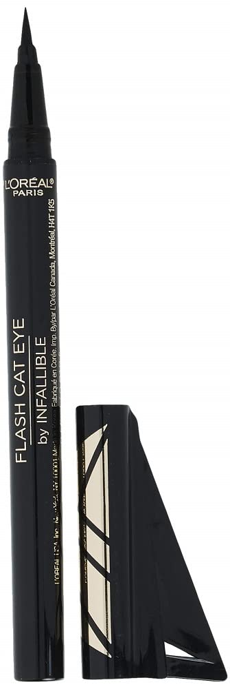 L'Oreal Paris Makeup Infallible Flash Cat Eye Waterproof Liquid Eyeliner, Black, 0.44 oz. L'Oreal Paris