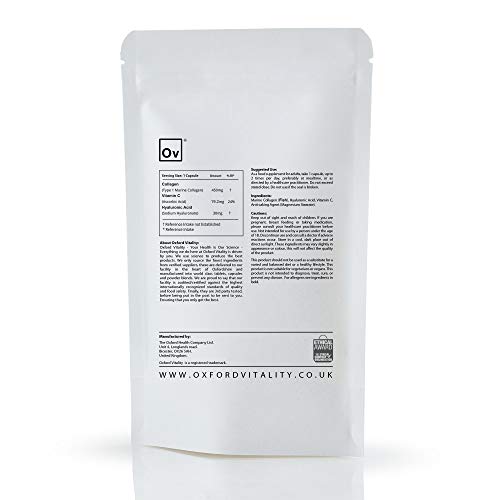 Collagen 450mg, Vitamin C 19.2mg, Hyaluronic Acid 30mg Capsules | Bones & Skin Ov OXFORD VITALITY buy australia supplements