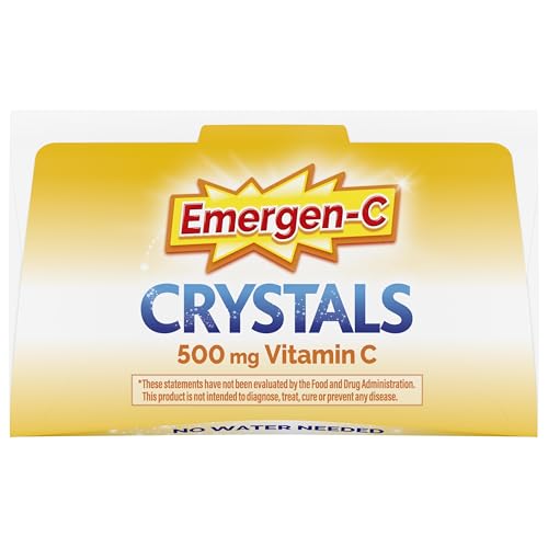 Emergen-C Crystals, On-the-Go Emergen-C Immune Support Supplement with Vitamin C, B Vitamins, Zinc and Manganese Emergen-C