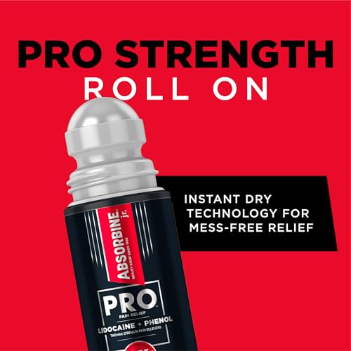 Absorbine Jr. PRO Maximum Strength Lidocaine Roll-On for Targeted Nerve and Muscle Pain Relief, 4% Lidocaine + 1.5% Phenol, Fast Acting & Long Lasting, 2.5 oz ABSORBINE JR. buy australia supplements