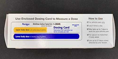 Perrigo Diclofenac Sodium (NSAID) Topical Gel, 1% with dosing Card., 3.53 oz (100 g), arthrits Pain Relief Anti inflamatory for Hand, Wrist, Elbow, Foot, Ankle, Knee. Compare to VOLTAREN 1% Gel. Perrigo buy australia supplements