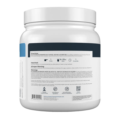 Transparent Labs Post - Post-Workout Recovery Muscle Builder with L-Glutamine, Beta-Alanine and BetaPure Betaine Anhydrous for Muscle Recovery and Muscle Building - 30 Servings, Strawberry Lemonade