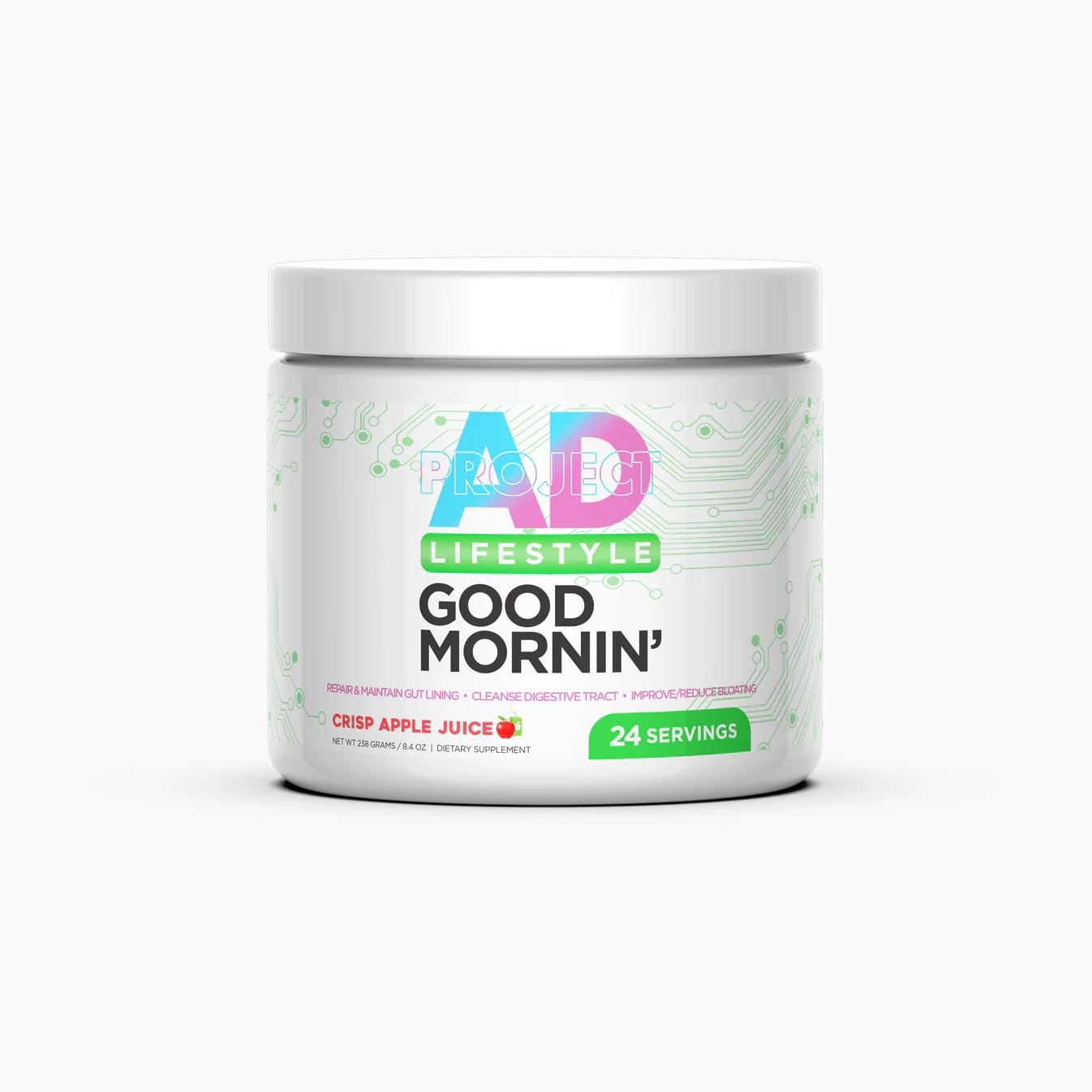 Project AD Life Good Morning Detox and Performance Drink, Naturally Flavored and Formulated with L-GLutamine, Apple Cider Vinegar, PROJECT AD LLC