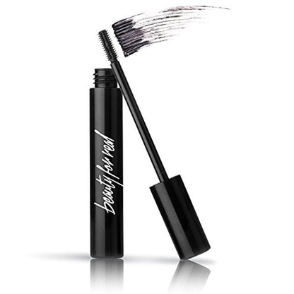 Beauty for Real Hi-Def Mascara, Just Black - Defining & Volumizing Lash Definer, Curls Lashes - Humidity & Smudge Proof - Micro Brush Ensures Versatile Application - 0.31 fl oz Beauty For Real