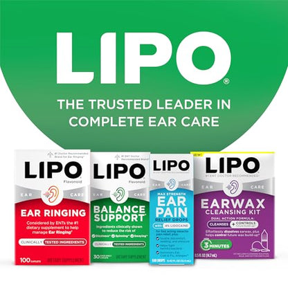 Lipo-Flavonoid for Vertigo & Dizziness Relief, Clinically Tested Formula with Ginkgo Biloba, Vitamin D, & Vitamin B Complex Lipo-Flavonoid