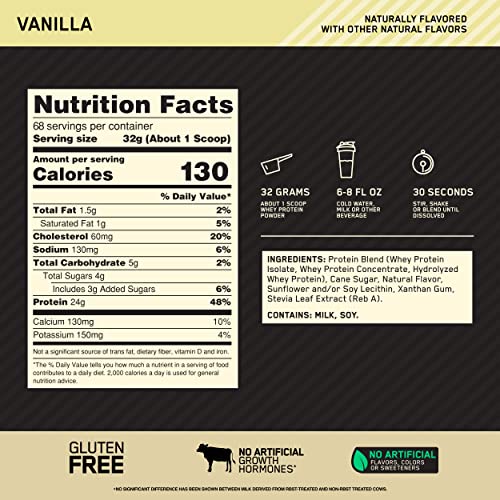 Optimum Nutrition Gold Standard 100% Whey Protein Powder 4.8 (Packaging May Vary) Optimum Nutrition buy australia supplements