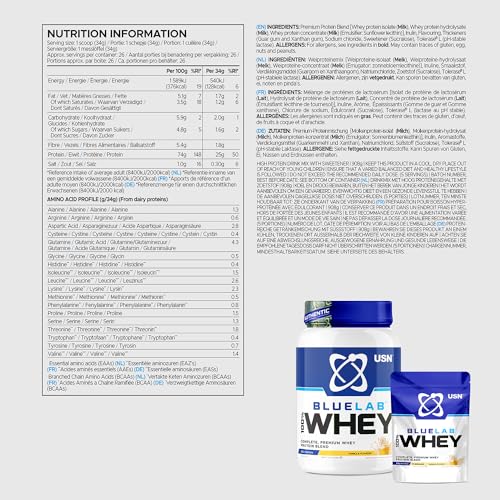 USN Blue Lab Whey Protein Powder: Vanilla - Whey Protein 2kg - Post-Workout USN buy australia supplements