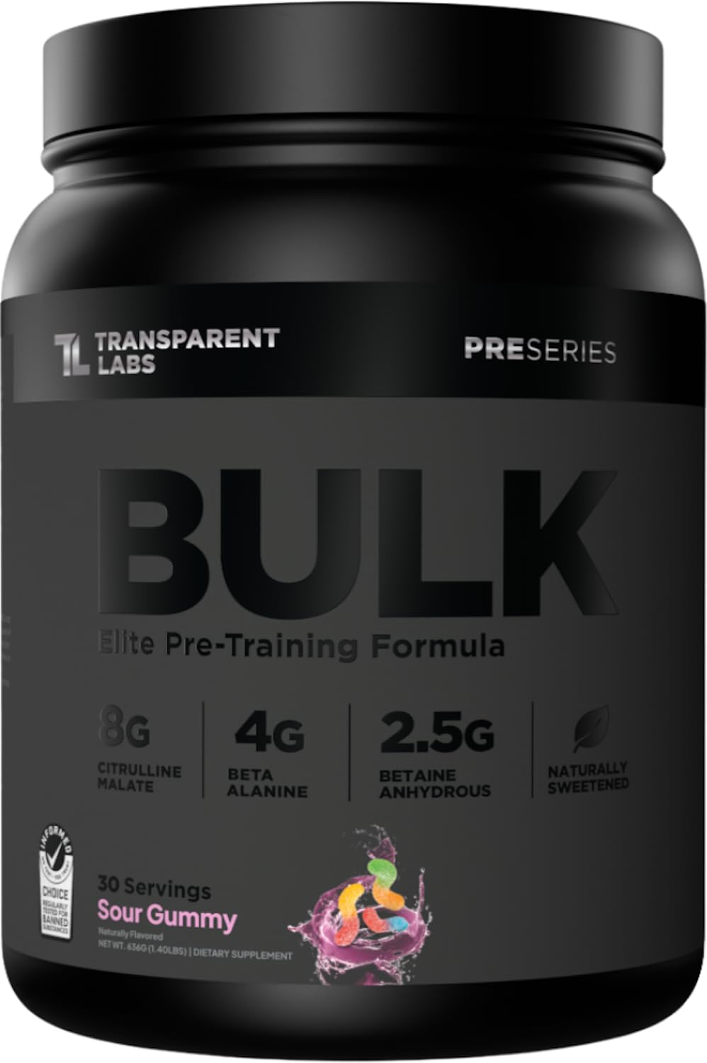 Transparent Labs Bulk Black Pre Workout - Clinically Dosed, Sugar Free Preworkout for Men and Women with Beta Alanine Powder, Citrulline Malate Transparent Labs buy australia supplements