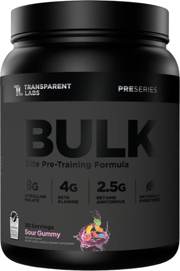 Transparent Labs Bulk Black Pre Workout - Clinically Dosed, Sugar Free Preworkout for Men and Women with Beta Alanine Powder, Citrulline Malate Transparent Labs buy australia supplements