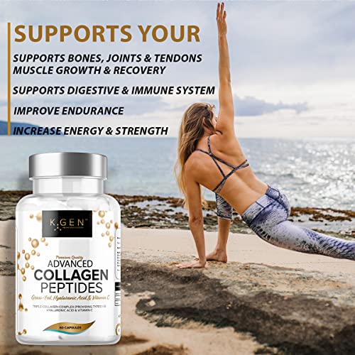 Pure Collagen Supplements Capsules Grass Fed Advanced Multi Collagen Peptides K GEN rejuvenation nutrition buy australia supplements