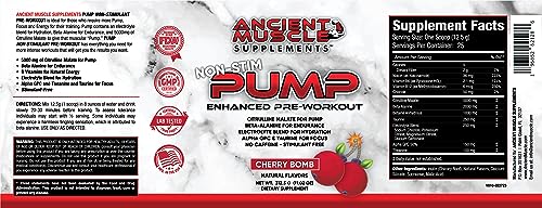 Ancient Muscle Pre Workout Stimulant-Free Pump Supplement - Citrulline Malate, Beta Alanine Ancient Muscle buy australia supplements