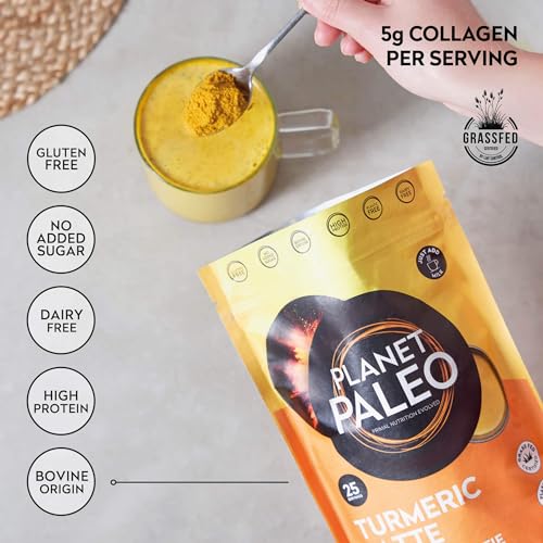 Planet Paleo Pure Collagen - Turmeric Latte (260g, 25 Servings) Planet Paleo buy australia supplements