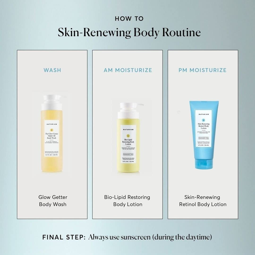 Naturium Skin-Renewing Retinol Body Lotion, with Shea Butter, 8 fl oz Naturium