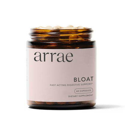 Arrae Fast-Acting Bloating Relief Digestive Enzymes, All Natural Bloat, Gas & Indigestion Relief Capsules, 60 Count Arrae