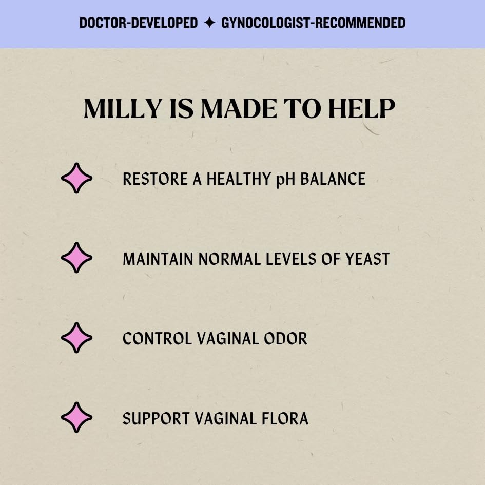Milly Health Boric Acid Vaginal Suppositories - Restores pH Balance and Supports Odor Control Milly Female Health buy australia supplements
