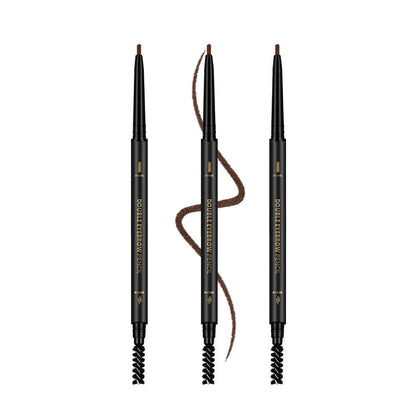 3Pcs Waterproof Eyebrow Pencil Dark Brown, Premium Eye Brow Pencil Brn with Spoolie Brush, Longwearing for Perfect Brows, Professional, Precision, Defines, Double-ended Eyebrow Pen for Women, O'CHEAL O'CHEAL