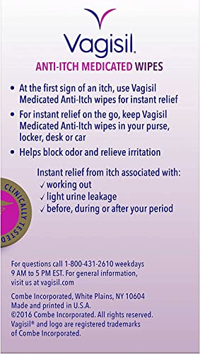 Vagisil Anti-Itch Medicated Wipes, Maximum Strength 12 ea (Pack of 9) Vagisil buy australia supplements