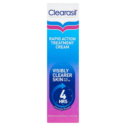 Clearasil Ultra Rapid Action Gel - Salicylic Acid Skin Moisturizer for Adults, Exfoliating & Smoothing, 25ml Clearasil