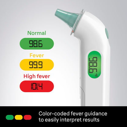 Braun ThermoScan 4 Digital Ear Thermometer for Kids and Adults, Professional Accuracy, Color Coded and Audio Fever Guidance for Babies, Toddlers Gsupps Australia