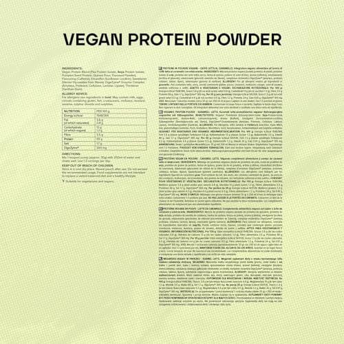 Bulk Vegan Protein Powder, Caramel Latte Flavour, 500 g, New & Improved Formula, 14 Servings Bulk buy australia supplements