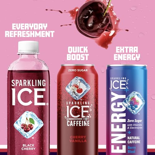 Sparkling Ice, Black Cherry Sparkling Water, Zero Sugar Flavored Water, with Vitamins Sparkling ICE buy australia supplements