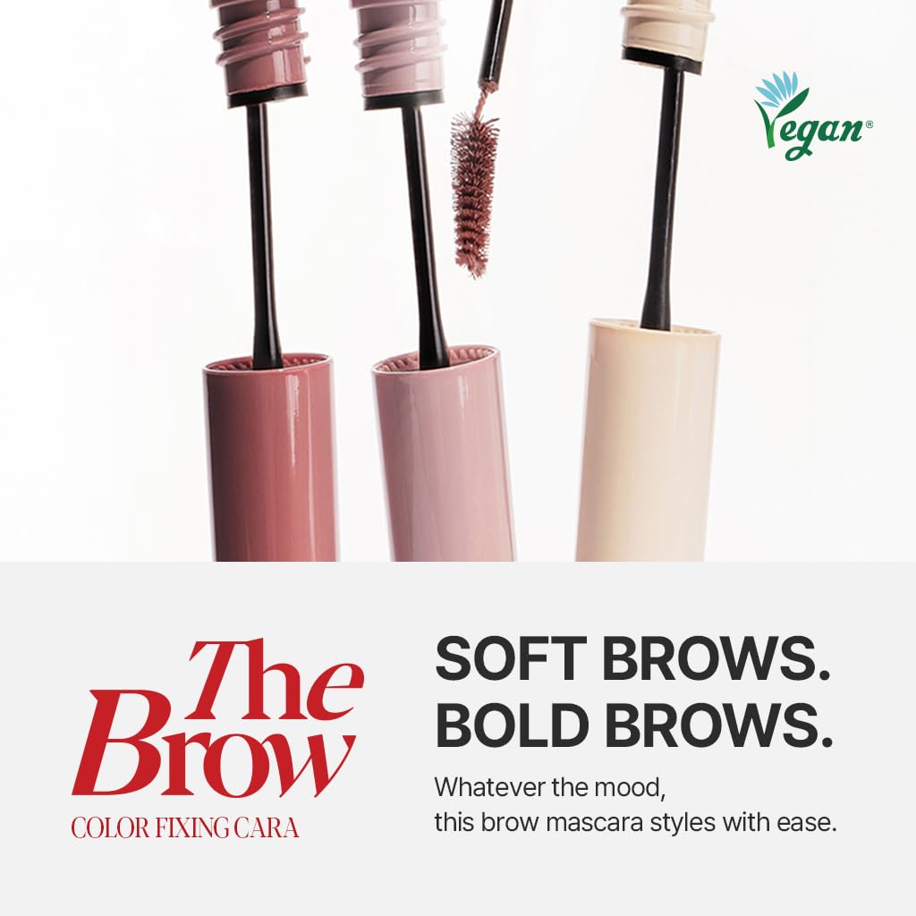 Espoir The Brow Color Fixing Cara #4 Fake Bleach | Easy Fixing without Clumping with Skinny Brush, Long-Lasting & Smudge-proof Eyebrow Mascara, Soft Mood Coloring Tinted Gel, Korean Makeup, 0.1 Fl Oz. Espoir