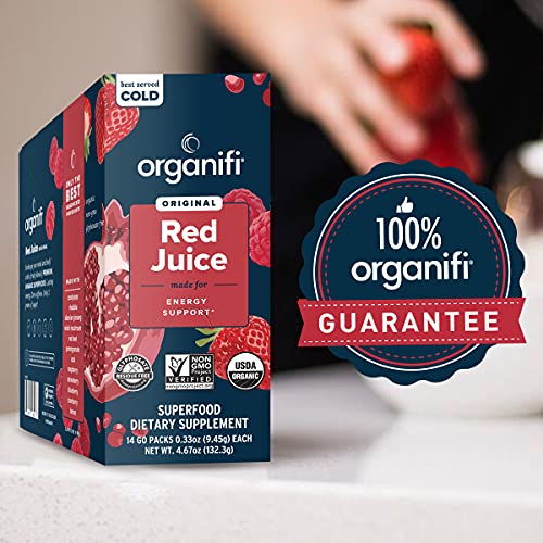 Organifi Red Juice - Vegan Energy Powder - Berry-Flavored Adaptogen Drink - Caffeine Organifi buy australia supplements