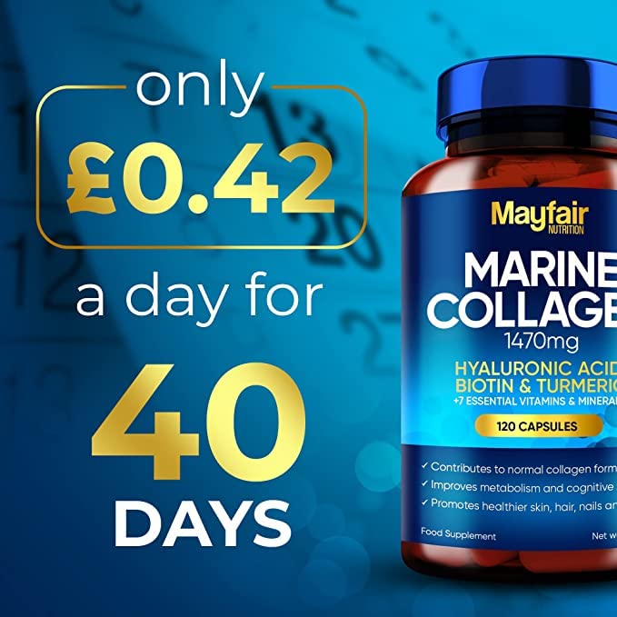Mayfair Nutrition Marine Collagen 120 High Strength Capsules 1470mg Complex with Hyaluronic Acid Mayfair Nutrition buy australia supplements