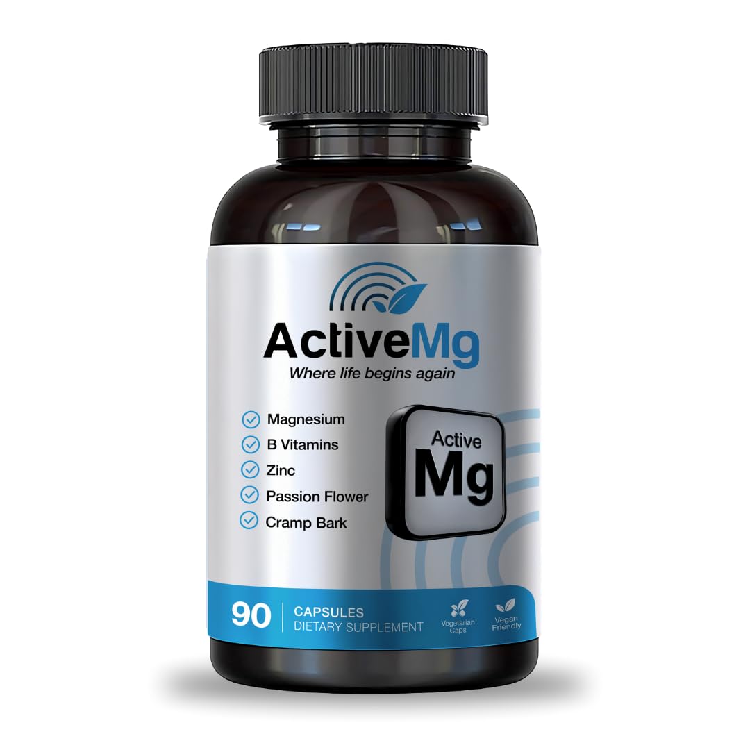 Active Mg Magnesium Supplement – 300mg Elemental Magnesium + Zinc & B Vitamins – Muscle & Nerve Support – 90 Vegan Capsules Migraine Stop buy australia supplements