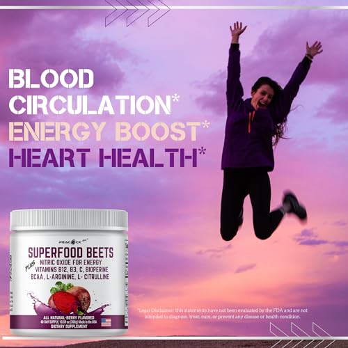 Peacock Max Superfoods Blend Immunity Support Vegan Gluten Free (Beets Nitric Oxide B12 Powder) Peacock Max buy australia supplements